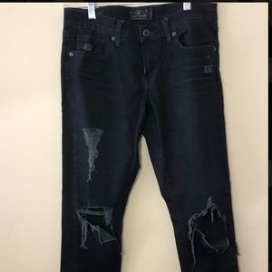 Lucky Brand Sienna Cigarette black distressed jean